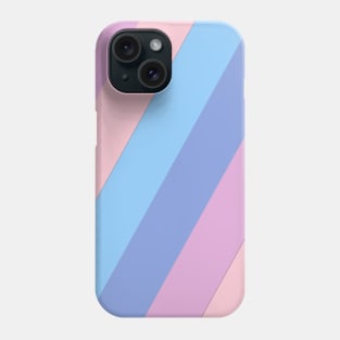 Vintage Light Blue, Pink, and Purple Diagonal Stripes Pattern Phone Case