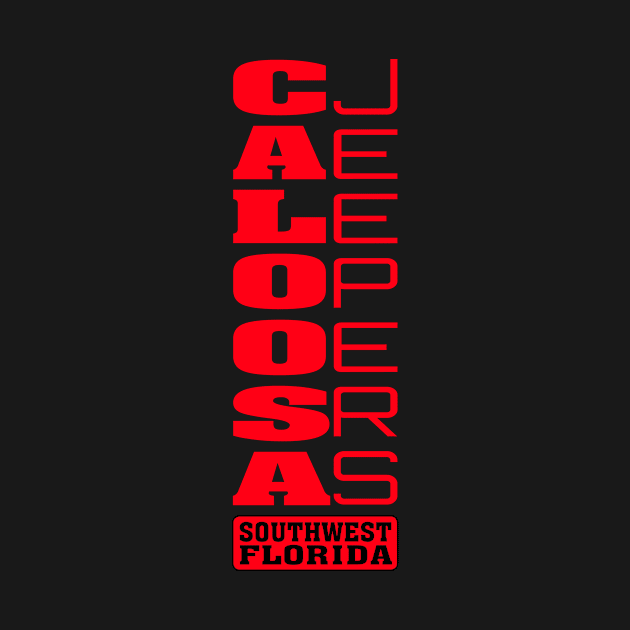 Red Vertical Logo by Caloosa Jeepers 