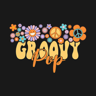 Retro Groovy Pop Peace Love Matching Family Bday T-Shirt