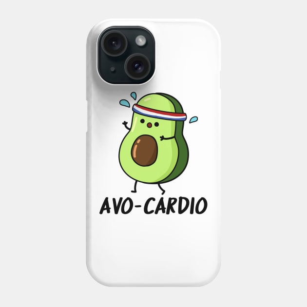 Avocardio Cute Avocado Pun Phone Case by punnybone