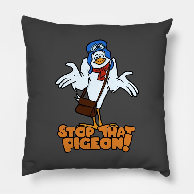 Cartoon pigeon. Pillow by Randomart
