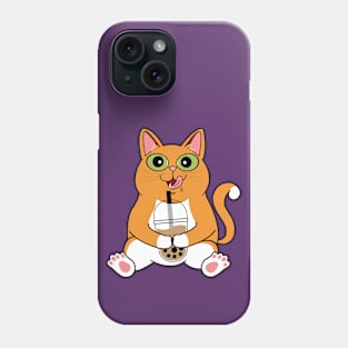 I Love Boba Cat | Ginger Cat Phone Case