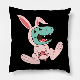 T Rex Dinosaur with Bunny Costume and Controller Pillow