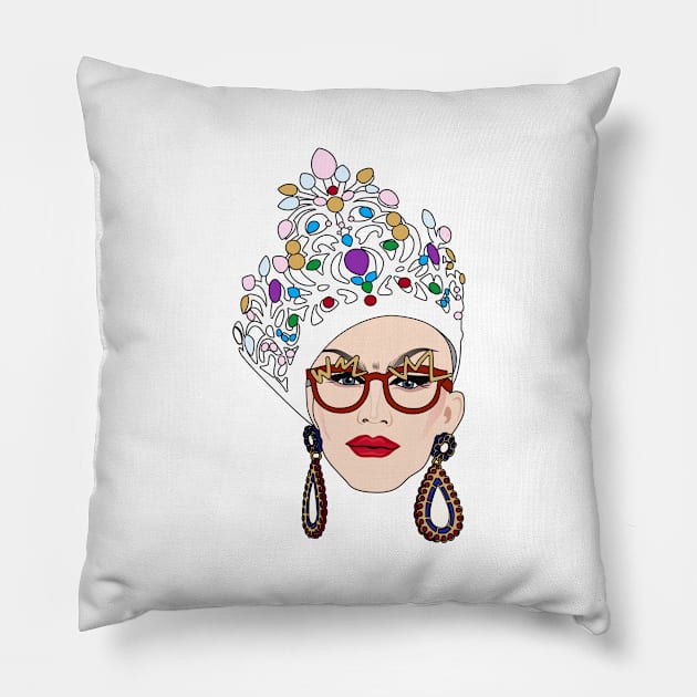 Sasha Velour Crown Pillow by Jakmalone