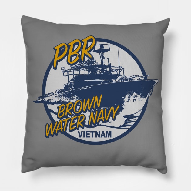 PBR - Brown Water Navy Vietnam Pillow by TCP