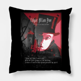 Fall Of The House Of Usher - Edgar Allan Poe - Red. Pillow