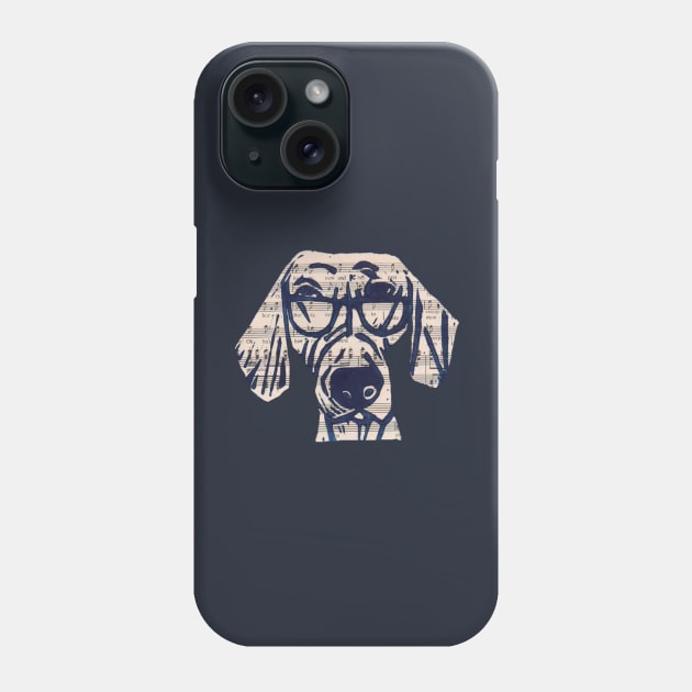 Dog,Glad, The Intelligent, The Musical. Phone Case by krisevansart