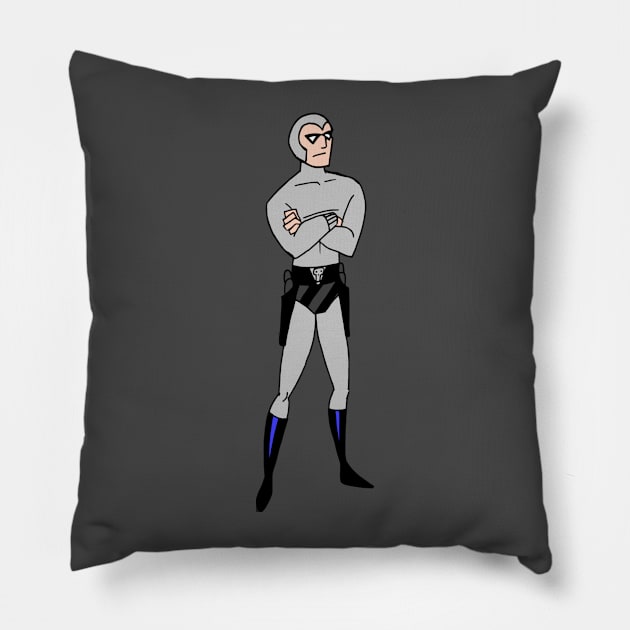 The Phantom (grey) Pillow by FieryWolf