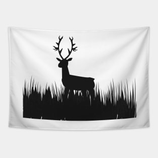 grass deer in the night Tapestry