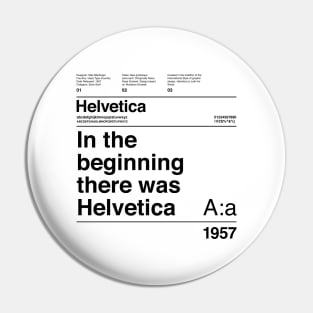 Helvetica Typography Font Design Pin