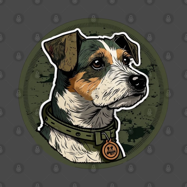 Jack Russell Terrier Camouflage Motif by Mike O.