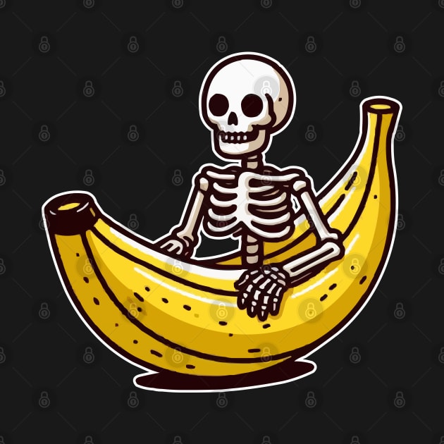 Skeleton On Banana Kayak by fikriamrullah