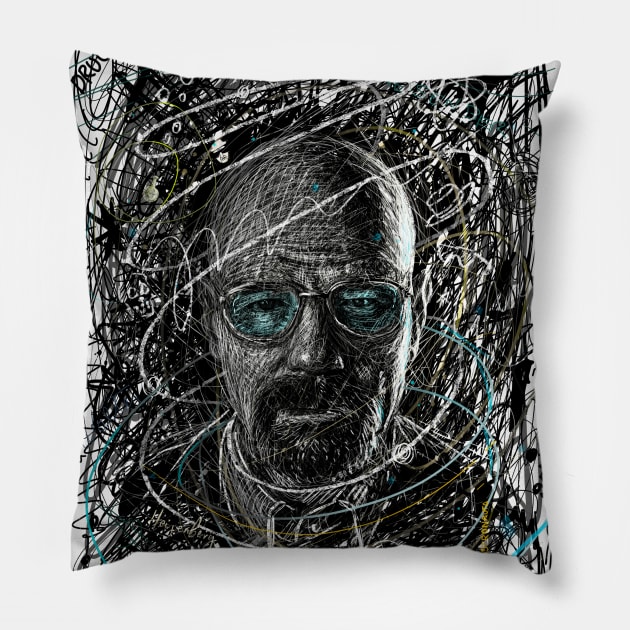 bad man portrait Pillow by Ilustronauta