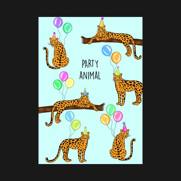 Party animal (blue) by Poppy and Mabel