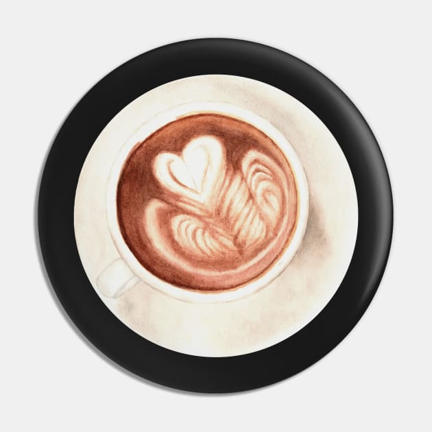 Cup of Latte Art Pin by gronly