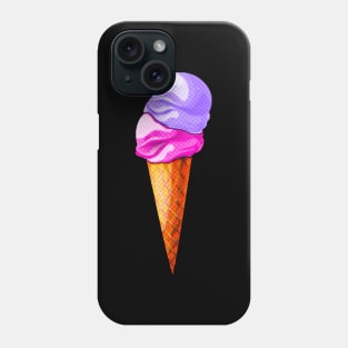 Pink And Purple Ice Cream Cone Phone Case