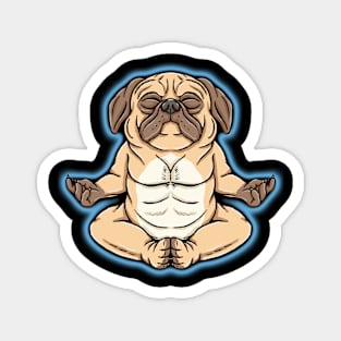 Yoga Pug Magnet