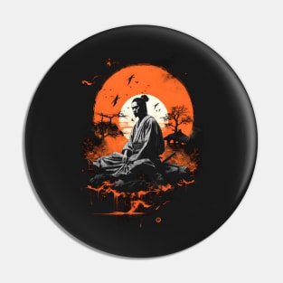 Serene Samurai Design Pin