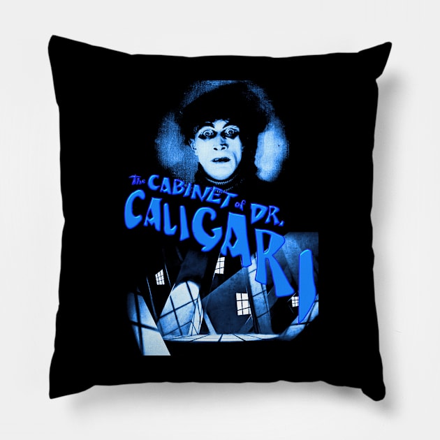 The Cabinet Of Dr. Caligari Design Pillow by HellwoodOutfitters