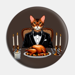 Bengal Cat Thanksgiving Pin