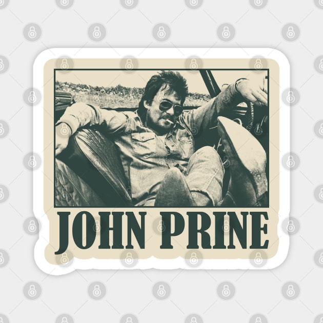 Vintage John Prine Music Setup Official Magnet by OliviaCookArt