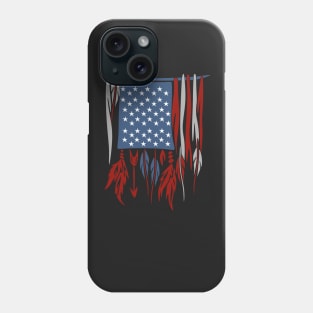 American Flag Feathers Phone Case