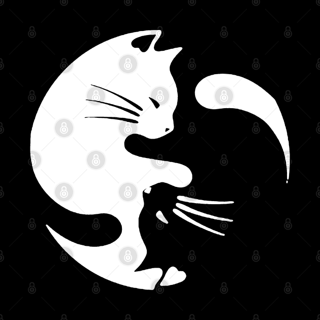 Cat yin yang perfect cat lover gift by BadDesignCo