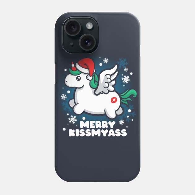 Unicorn merry kissmyass christmas Phone Case by NemiMakeit