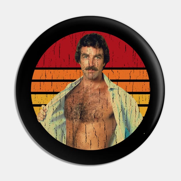 Tom Selleck//Retro Vintage Pin by kilshamy