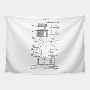 Manufacturer of horseshoes Vintage Retro Patent Hand Drawing Funny Novelty Gift Tapestry