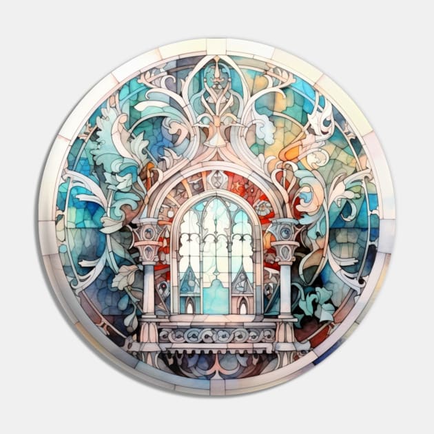 Stained glass window in winter colours Pin by Maison de Kitsch