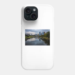 Melbourne from the Swan Street Bridge, Melbourne, Victoria, Australia. Phone Case