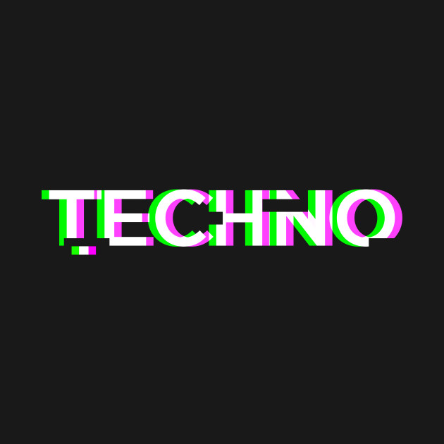 Retro Glitch Techno  Music  EDM Rave Techno  T Shirt 