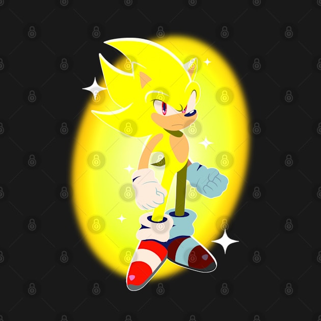 Super Sonic in Rise of the Wisps style by El Prisas Blue Blur Boutique