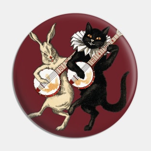 White Rabbit, Black Cat Pin