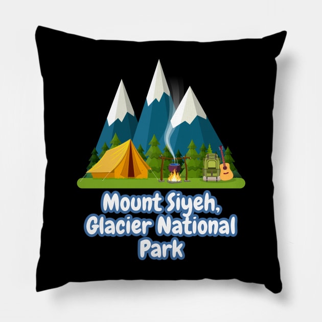 Mount Siyeh, Glacier National Park Pillow by Canada Cities