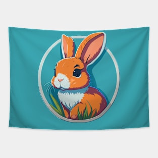 Rabbit Portrait Tapestry