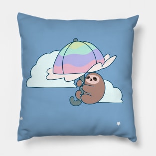 Happy Birthday Parasol Sloth Pillow