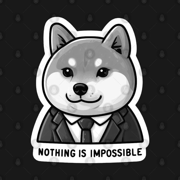 Nothing Is Impossible Shiba Inu by Plushism