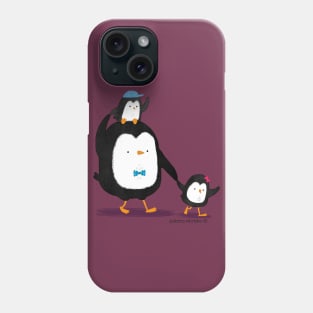 Dad Penguin and his kids Phone Case