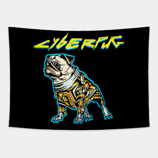 CyberPug Tapestry