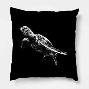 Turtle / Risograph Artwork Pillow