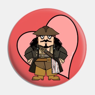 Valentine Captain Pugwash Captain Jack mashup Pin