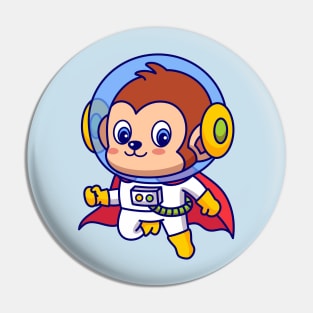 Superhero Monkey Astronaut Pin