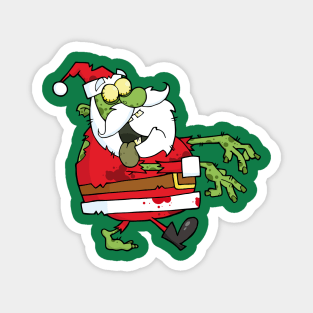 Santa Claus Zombie Merry Christmas Zombie Claus Magnet