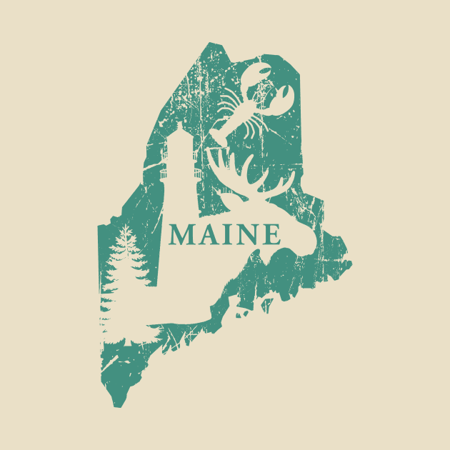 All Things Maine - Light Tees by andyjhunter