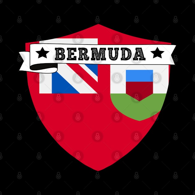 BERMUDA COUNTRY SHIELD, MINIMALIST BERMUDA FLAG, I LOVE BERMUDA , BORN IN BERMUDA by Just Simple and Awesome