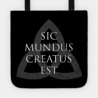 Sic Mundus Creatus Est Dark Tote