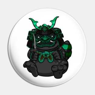 Samurai Cute Fat Cat Pin