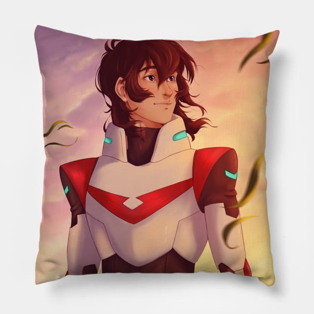 Red Paladin Pillow by Mikipin